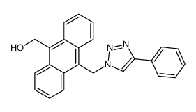 [10-[(4-phenyltriazol-1-yl)methyl]anthracen-9-yl]methanol Structure