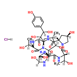 1-[(4R,5R)-4,5-Dihydroxy-L-ornithine]echinocandin B hydrochloride (1:1) structure