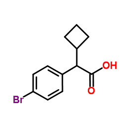 (4-Bromophenyl)(cyclobutyl)acetic acid Structure