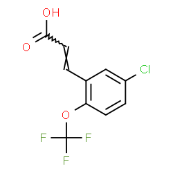 5-氯-2-(三氟甲氧基)肉桂酸结构式