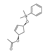 Acetic acid (1R,4S)-4-(dimethyl-phenyl-silanyloxy)-cyclopent-2-enyl ester Structure