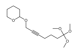 2-(7,7,7-trimethoxyhept-2-ynoxy)oxane结构式