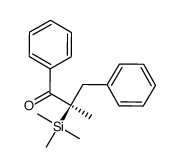 (R)-(+)-1,3-diphenyl-2-methyl-2-(trimethylsilyl)-1-propanone Structure