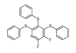 2,3-difluoro-4,5,6-tris(phenylsulfanyl)pyridine Structure
