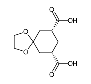 5,5-ethylenedioxy-1,3-cyclohexanedicarboxylic acid Structure