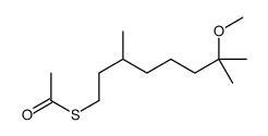 S-(7-methoxy-3,7-dimethyloctyl) ethanethioate结构式
