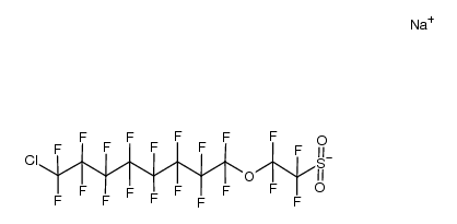 sodium 3-oxa-11-chloro-1,1,2,2,4,4,5,5,6,6,7,7,8,8,9,9,10,10,11,11-eicosafluoroundecanesulfinate结构式