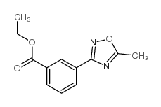 3-(5-甲基-1,2,4-噁二唑-3-基)苯甲酸乙酯结构式