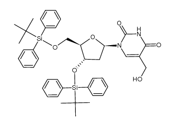 3',5'-di-O-(tert-butyldiphenyl)silyl-α-hydroxythymidine结构式