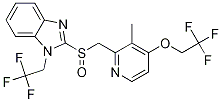 2-[ [(3-甲基-4-(2,2,2-三氟乙氧基)-2-吡啶基)甲基]亚硫酰基]-1-(2,2,2-三氟乙基)-苯并咪唑结构式