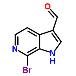 7-溴-1H-吡咯并[2,3-c]吡啶-3-羧醛结构式