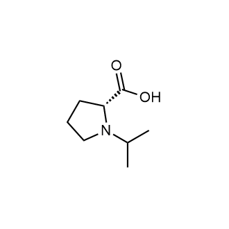 (2R)-1-(丙-2-基)吡咯烷-2-羧酸结构式