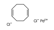 cycloocta-1,5-diene,dichloropalladium Structure