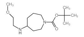 4-(2-甲氧基乙基氨基)氮杂烷-1-羧酸叔丁酯结构式