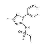 1-Phenyl-3-methyl-5-ethanesulfonamidopyrazole结构式
