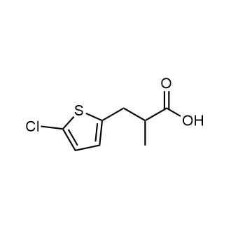 3-(5-Chlorothiophen-2-yl)-2-methylpropanoic acid Structure