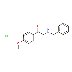 2-(Benzylamino)-1-(4-methoxyphenyl)ethanone hydrochloride Structure