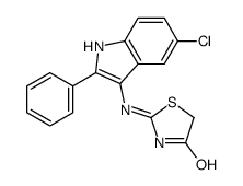 2-[(5-chloro-2-phenyl-1H-indol-3-yl)amino]-1,3-thiazol-4-one结构式