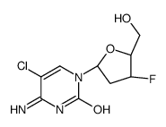 4-amino-5-chloro-1-[(2R,4S,5R)-4-fluoro-5-(hydroxymethyl)oxolan-2-yl]pyrimidin-2-one结构式