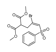 4-Bromo-2-carbomethoxy-5-(phenylsulfonyl)-4-pentenoate Structure