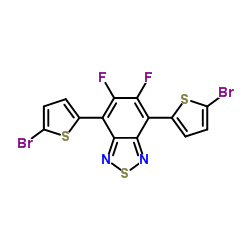 4,7-双(5-溴噻吩-2-基)-5,6-二氟苯并[c] [1,2,5]噻二唑结构式