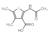 2-乙酰氨基-4,5-二甲基噻吩-3-羧酸结构式