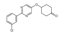 4-{[2-(3-chlorophenyl)pyrimidin-5-yl]oxy}cyclohexanone结构式