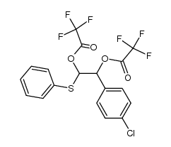 2-(4-chlorophenyl)-1-(phenylsulfenyl)-1,2-bis(trifluoroacetoxy)ethane结构式