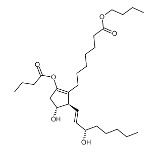 butyl 9-butyryloxy-11α,15S-dihydroxyprosta-8,13E-dien-1-oate结构式