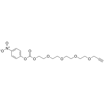 Propargyl-PEG4-5-nitrophenyl carbonate结构式