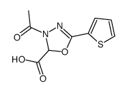 3-acetyl-5-thiophen-2-yl-2H-1,3,4-oxadiazole-2-carboxylic acid Structure