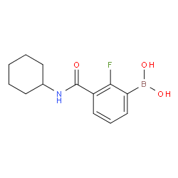 3-(环己基氨基甲酰)-2-氟苯硼酸结构式
