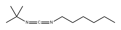 1-叔丁基-3-正己基碳二亚胺结构式