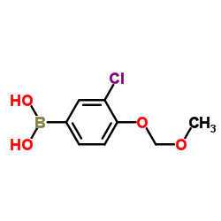 3-Chloro-4-(methoxymethoxy)phenylboronic acid结构式