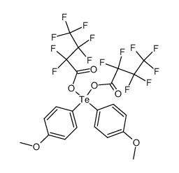 bis(4-methoxyphenyl)-4-tellanediyl bis(2,2,3,3,4,4,4-heptafluorobutanoate) Structure
