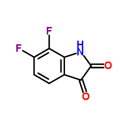 6,7-二氟-2,3-二氢-1H-吲哚-2,3-二酮结构式