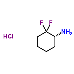 (1R)-2,2-二氟环己-1-胺盐酸盐结构式