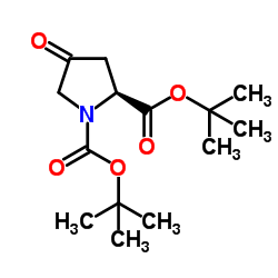 N-BOC-4-氧代-L-脯氨酸叔丁酯结构式