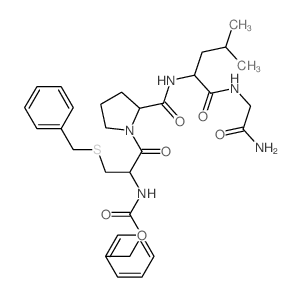 Glycinamide,N-[(phenylmethoxy)carbonyl]-S-(phenylmethyl)-L-cysteinyl-L-prolyl-L-leucyl-(9CI)结构式