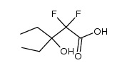 2,2-difluoro-3-hydroxy-3-ethylpentanoic acid Structure
