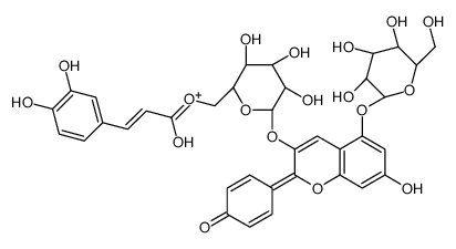 pelargonidin 3-O-(6-O-caffeoyl-β-D-glucoside) 5-O-β-D-glucoside Structure
