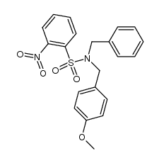 N-benzyl-N-(4-methoxybenzyl)-2-nitrobenzenesulfonamide Structure