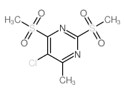 5-chloro-4-methyl-2,6-bis(methylsulfonyl)pyrimidine Structure