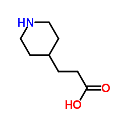 3-(4-哌啶基)丙酸结构式