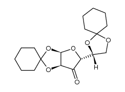 1,2:5,6-di-O-cyclohexylidene-α-D-ribo-hexofuranos-3-ulose结构式