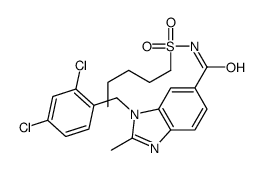 3-[(2,4-dichlorophenyl)methyl]-2-methyl-N-pentylsulfonylbenzimidazole-5-carboxamide picture