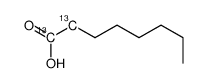 Octanoic acid-1,2-13C2 Structure