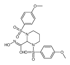 N-hydroxy-1,3-bis[(4-methoxyphenyl)sulfonyl]-1,3-diazinane-2-carboxamide结构式