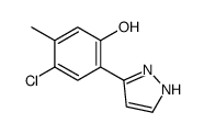 4-Chloro-5-methyl-2-(1H-pyrazol-5-yl)phenol Structure