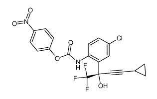 4-nitrophenyl (4-chloro-2-(4-cyclopropyl-1,1,1-trifluoro-2-hydroxybut-3-yn-2-yl)phenyl)carbamate结构式